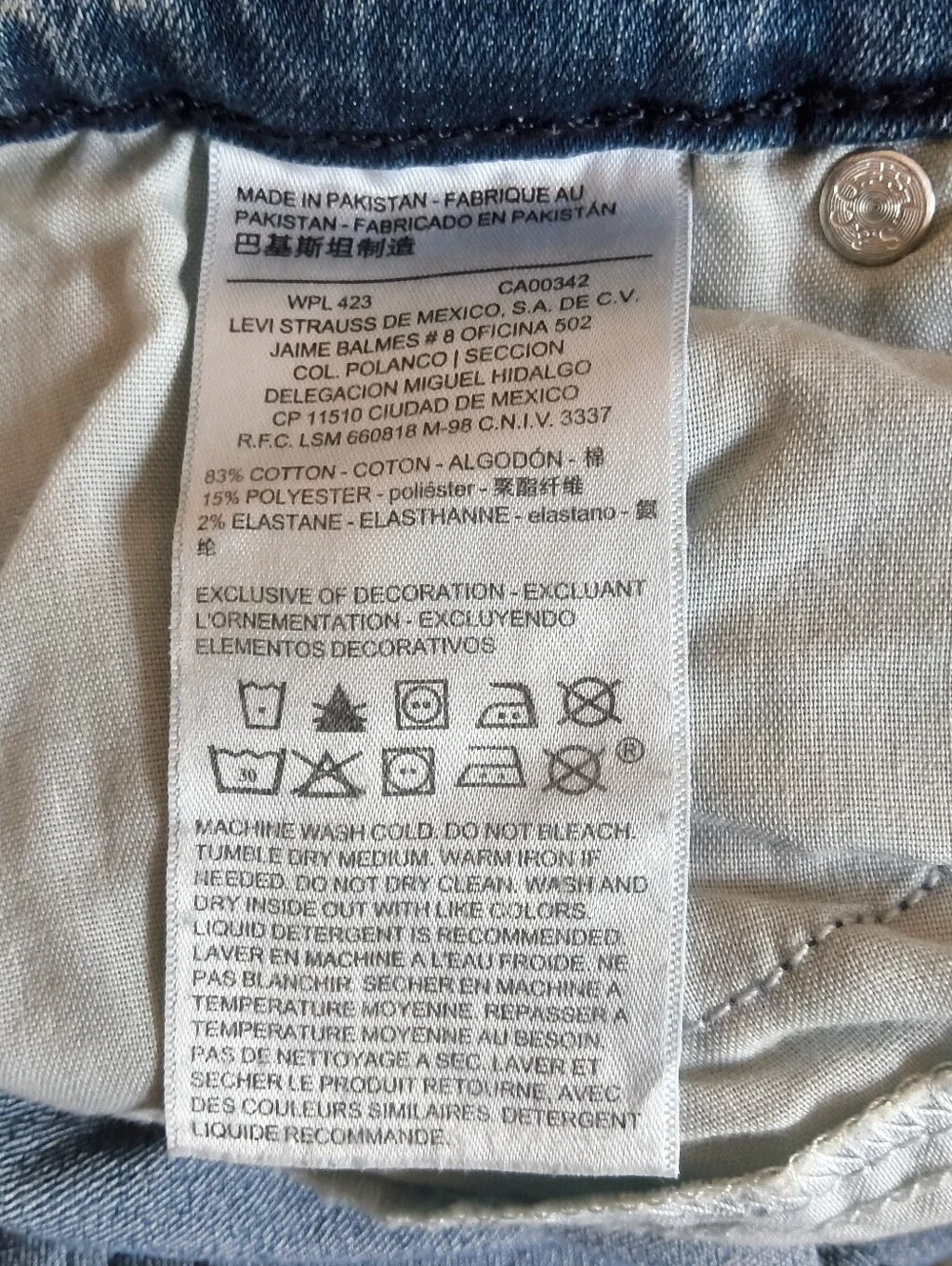 Signature Levi Strauss 16 Modern Skinny Jeans Womens Medium Wash Stretch Denim